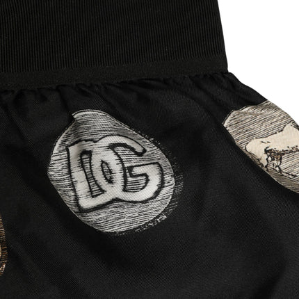Dolce & Gabbana Black Ancient Coin Print Boxer Shorts Underwear