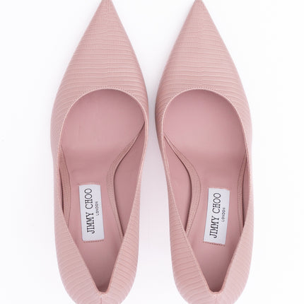 Jimmy Choo Pink Lizard Printed Leather Love 85 Pumps