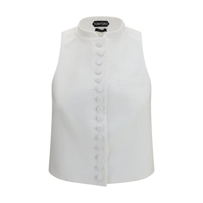 Tom Ford White Cotton Waistcoat
