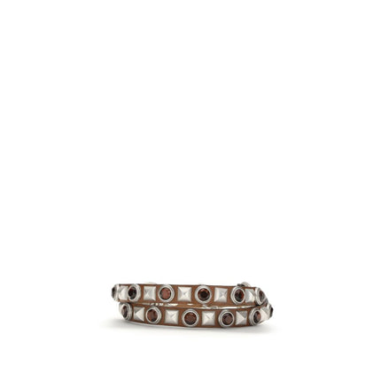 Etro Brown Calf Leather Bos Taurus Regular Belt