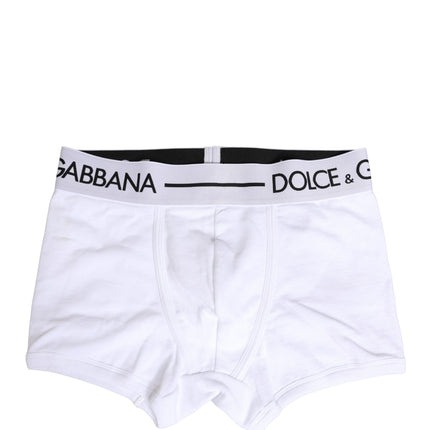 Dolce & Gabbana White Logo Waistband Regular Boxer Underwear