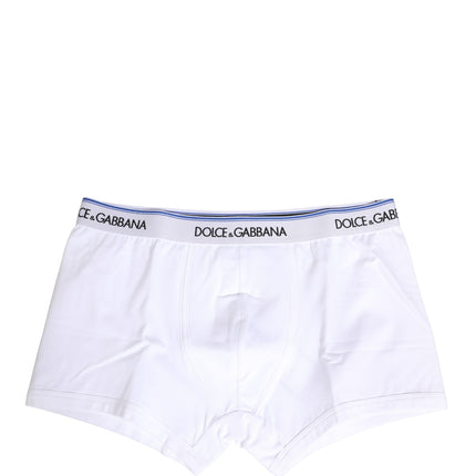 Dolce & Gabbana White Logo Waistband Regular Boxer Underwear