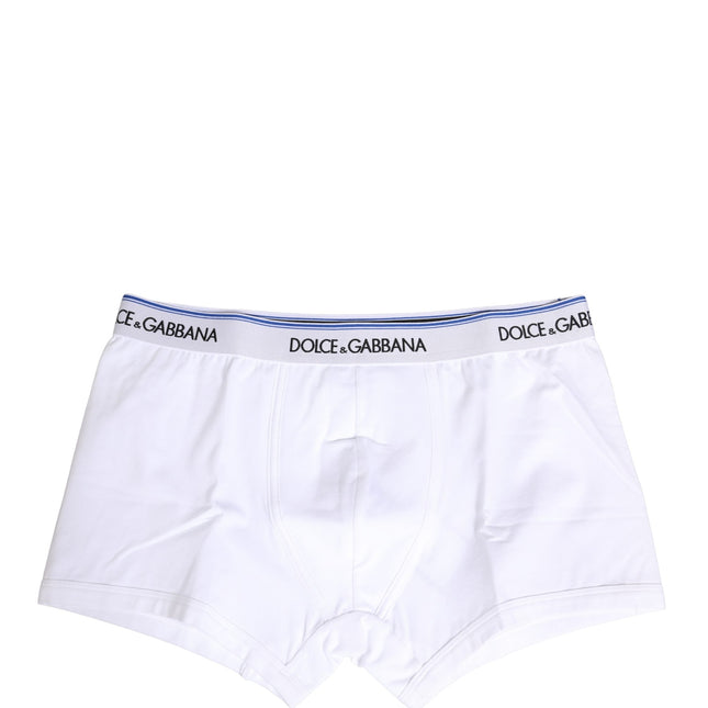 Dolce & Gabbana White Logo Waistband Regular Boxer Underwear