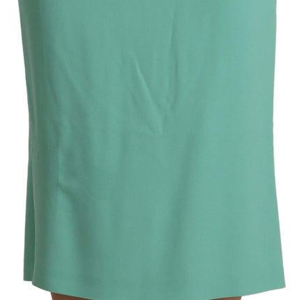 Dolce & Gabbana Mint Green Viscose Pencil Cut Midi Skirt
