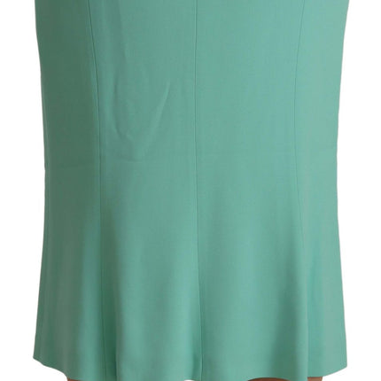 Dolce & Gabbana Mint Green Viscose Pencil Cut Midi Skirt