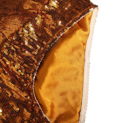 Dolce & Gabbana Orange Sequin Nylon High Waist Girdle Underwear