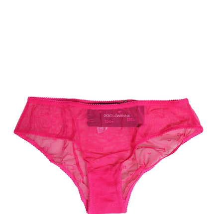 Dolce & Gabbana Pink Lace Cheekini Lingerie Panty Brief Underwear