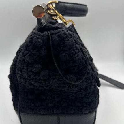 Dolce & Gabbana DOLCE & GABBANA Sicily Python and Macramé Handbag