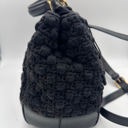 Dolce & Gabbana DOLCE & GABBANA Sicily Python and Macramé Handbag
