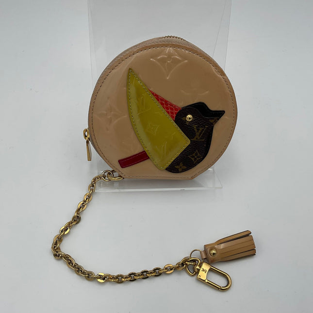Louis Vuitton LOUIS VUITTON Micro Boite Chapeau Patent Patchwork LV Bird Coin Purse