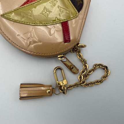Louis Vuitton LOUIS VUITTON Micro Boite Chapeau Patent Patchwork LV Bird Coin Purse