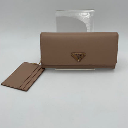 Prada PRADA Powder Saffiano with Card Holder Wallet