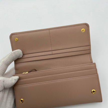 Prada PRADA Powder Saffiano with Card Holder Wallet