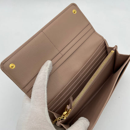 Prada PRADA Powder Saffiano with Card Holder Wallet