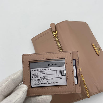 Prada PRADA Powder Saffiano with Card Holder Wallet