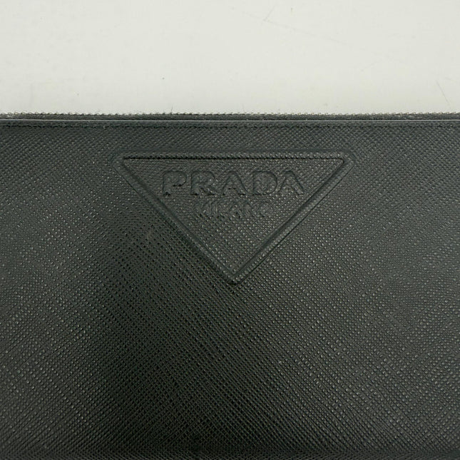 Prada PRADA Zip in Saffiano Leather Wallet