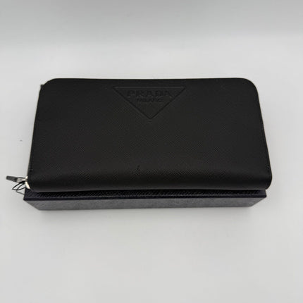 Prada PRADA Zip in Saffiano Leather Wallet