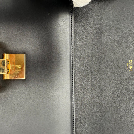 Celine CELINE TRIOMPHE Black Clutch