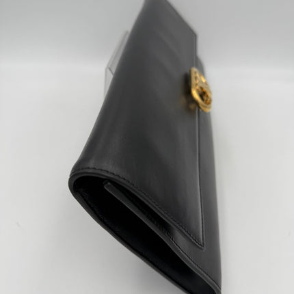 Celine CELINE TRIOMPHE Black Clutch