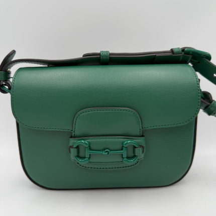 Gucci GUCCI HORSEBIT 1955 Emerald Handbag