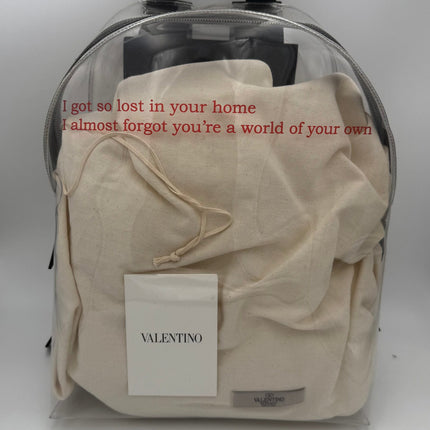 Valentino Garavani VALENTINO GARAVANI Leather and Transparent Plastic Backpack