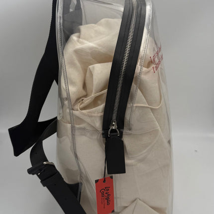Valentino Garavani VALENTINO GARAVANI Leather and Transparent Plastic Backpack