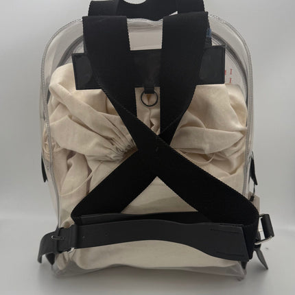 Valentino Garavani VALENTINO GARAVANI Leather and Transparent Plastic Backpack
