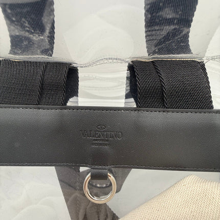 Valentino Garavani VALENTINO GARAVANI Leather and Transparent Plastic Backpack