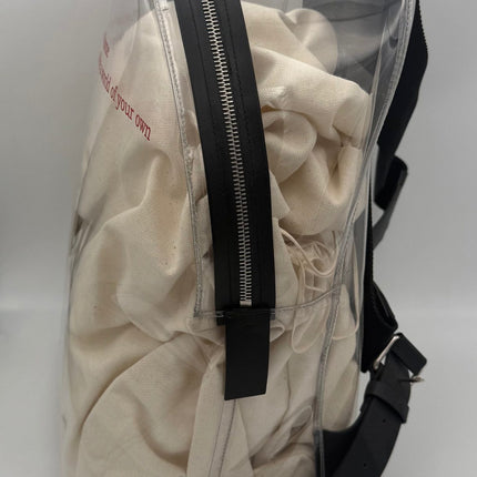 Valentino Garavani VALENTINO GARAVANI Leather and Transparent Plastic Backpack