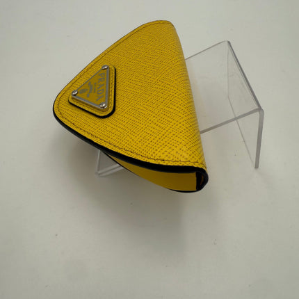 Prada PRADA Saffiano Yellow Coin Purse