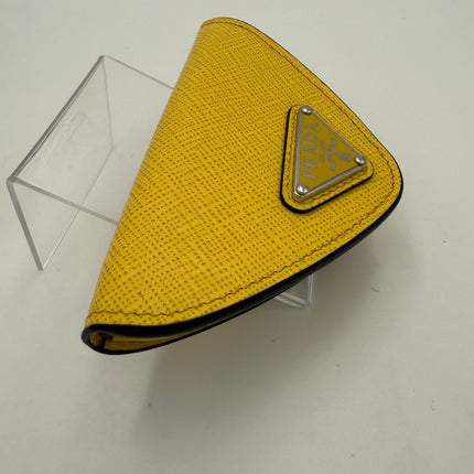 Prada PRADA Saffiano Yellow Coin Purse