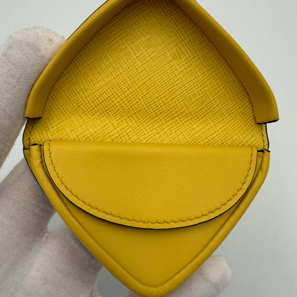 Prada PRADA Saffiano Yellow Coin Purse