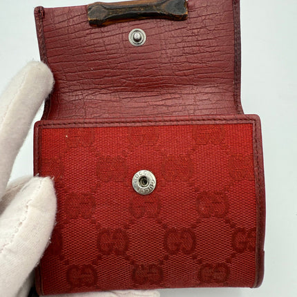 Gucci GUCCI GG Canvas Compact Wallet