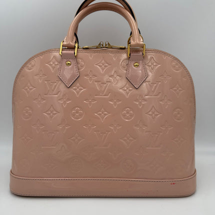 Louis Vuitton LOUIS VUITTON Alma MM Pink Patent Monogram Handbag