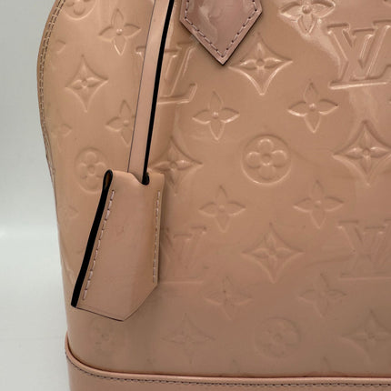 Louis Vuitton LOUIS VUITTON Alma MM Pink Patent Monogram Handbag