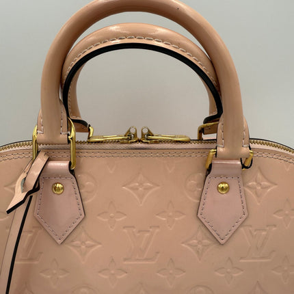Louis Vuitton LOUIS VUITTON Alma MM Pink Patent Monogram Handbag