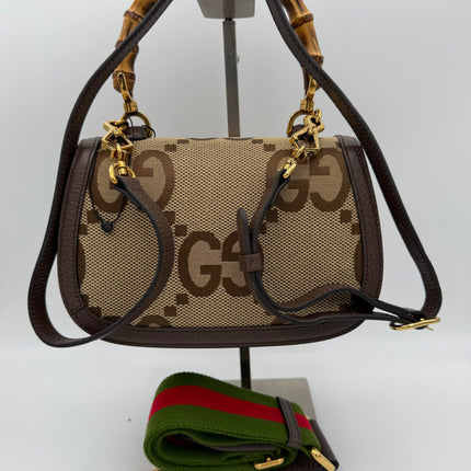 Gucci GUCCI BAMBOO 1947 GG Canvas Handbag