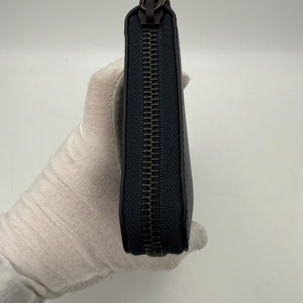 Prada PRADA Zip in Blue Saffiano Wallet