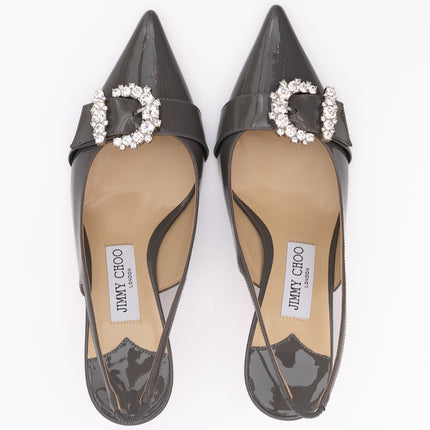 Jimmy Choo Storm Grey Patent Leather Chery SB 65 Pumps