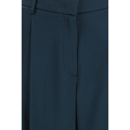 Giorgio Armani Blue Silk Casual Pants