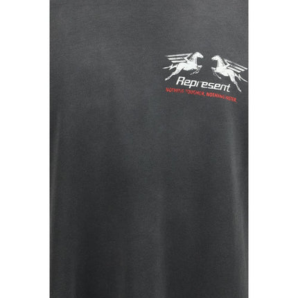 Represent Gray Cotton T-Shirt Represent