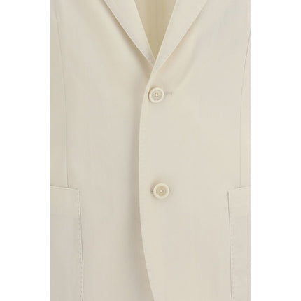 Lardini White Cotton Blazer