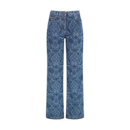 Etro Blue Cotton Flared Jeans