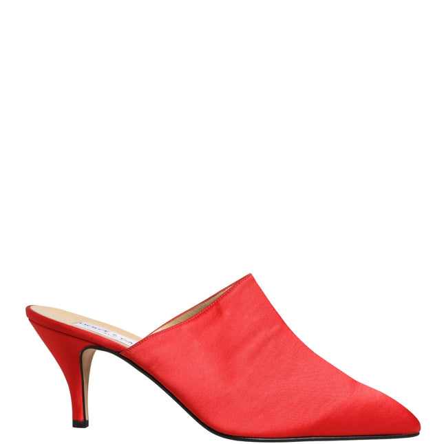Dolce & Gabbana Red Suede Heel Mule Shoes
