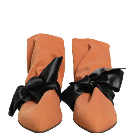 Dolce & Gabbana Brown Black Suede Boots Shoes