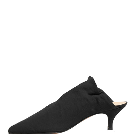 Dolce & Gabbana Black Suede Heel Mule Shoes