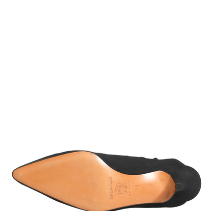 Dolce & Gabbana Black Suede Heel Mule Shoes