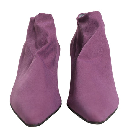 Dolce & Gabbana Shoes Purple Suede Ankle Boots Shoes