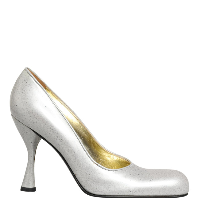 Dolce & Gabbana White Leather High Heels Women Pumps Shoes