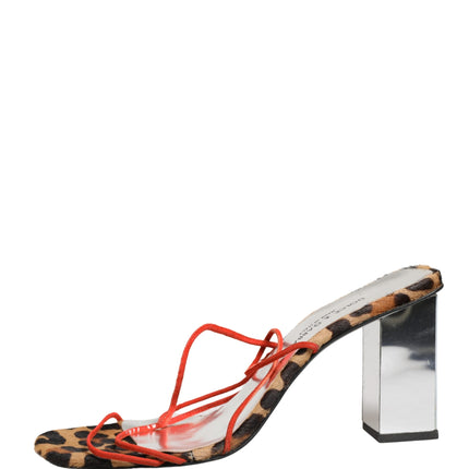 Dolce & Gabbana Multicolor Leather Block Heels Sandals Shoes